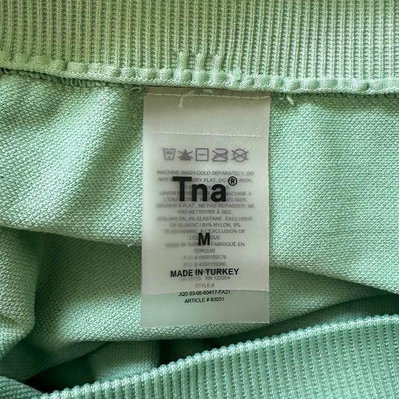 MINTY GREEN TNA BIKER SHORTS - Picture 2 of 6